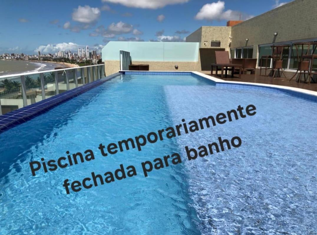 Confortavel Flat Com Piscina De Borda Infinita Na Cobertura Cabedelo Exteriér fotografie